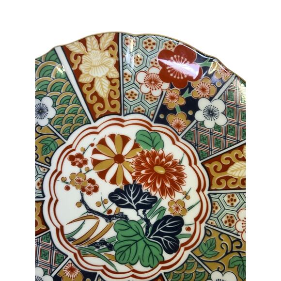 Japanese Tachikichi Vintage Imari 10" Red LIne Marked Dinner Plates-Set of 2 - Picture 5 of 10